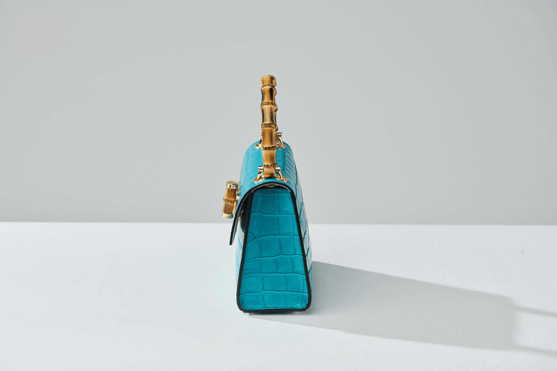 Gaia Top Handle Mini Bag Turquoise