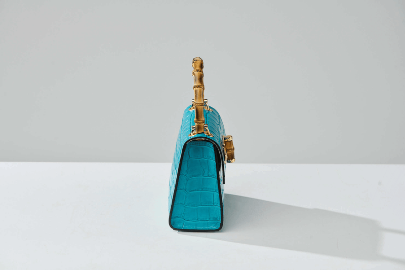 gaia 4g logo mini backpack Gaia Top Handle Mini Bag Turquoise